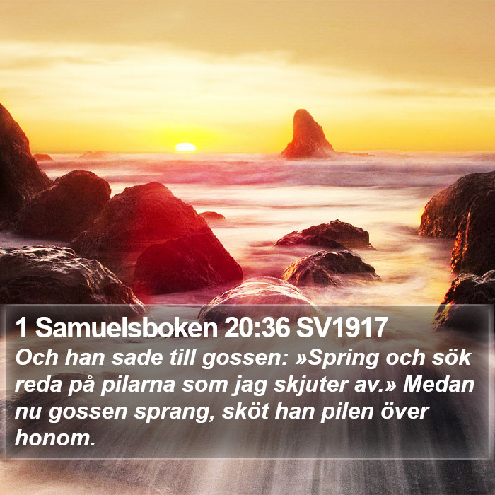 1 Samuelsboken 20:36 SV1917 Bible Study