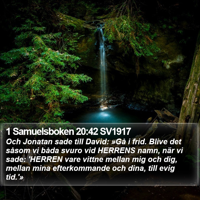 1 Samuelsboken 20:42 SV1917 Bible Study