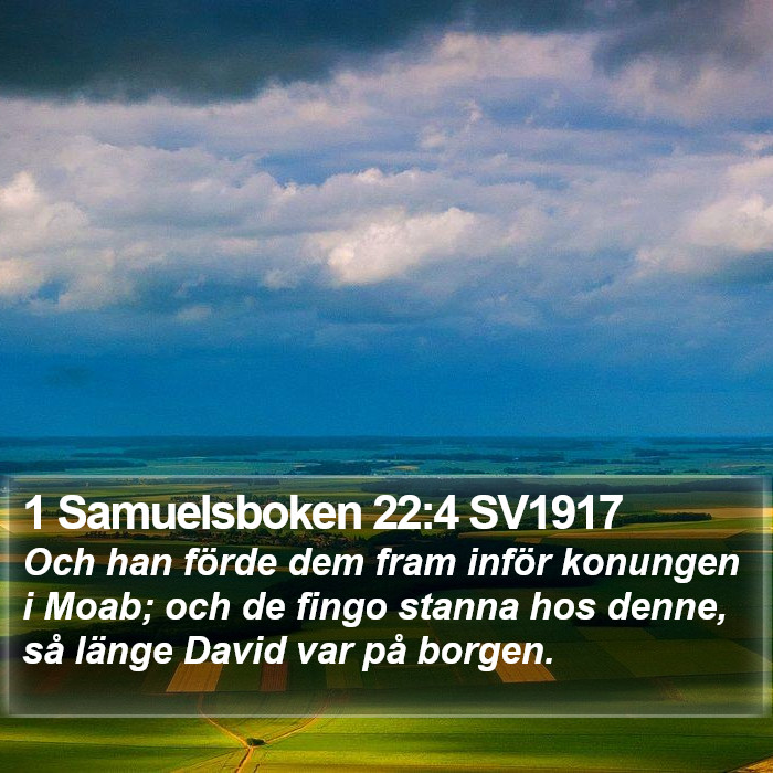 1 Samuelsboken 22:4 SV1917 Bible Study
