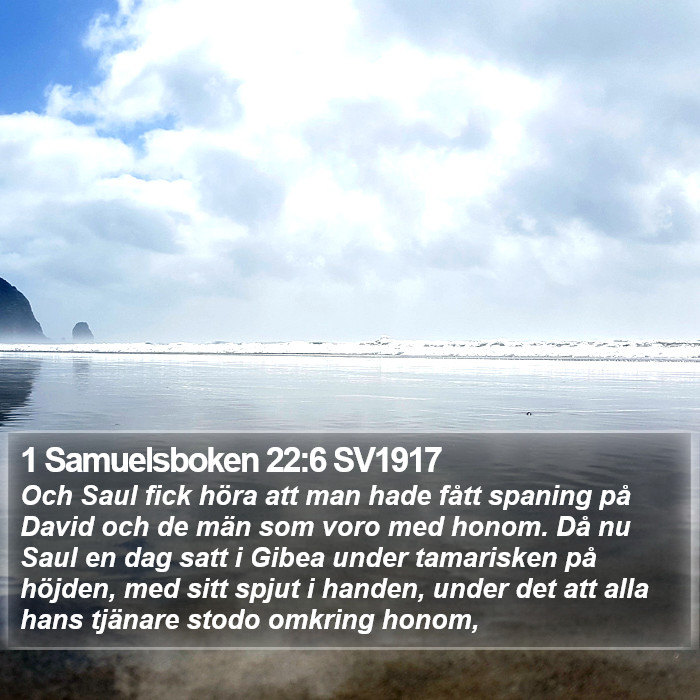 1 Samuelsboken 22:6 SV1917 Bible Study