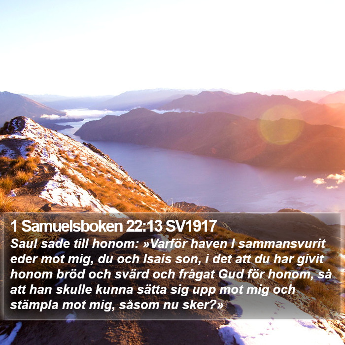 1 Samuelsboken 22:13 SV1917 Bible Study