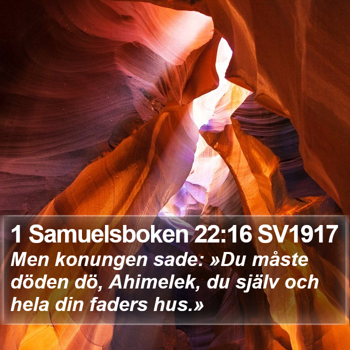 1 Samuelsboken 22:16 SV1917 Bible Study
