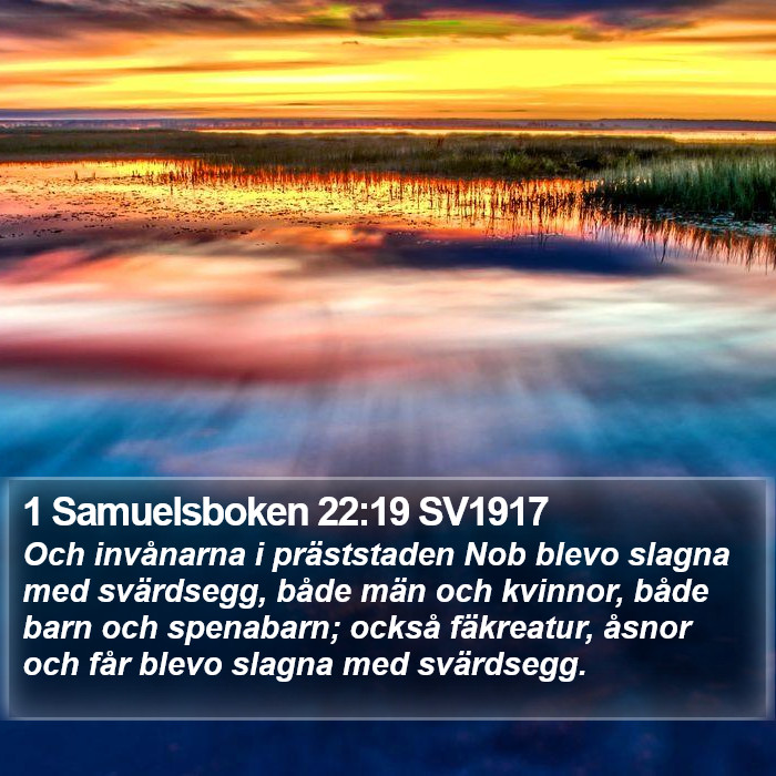 1 Samuelsboken 22:19 SV1917 Bible Study