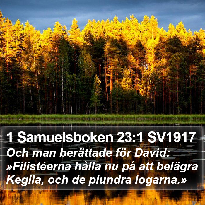 1 Samuelsboken 23:1 SV1917 Bible Study