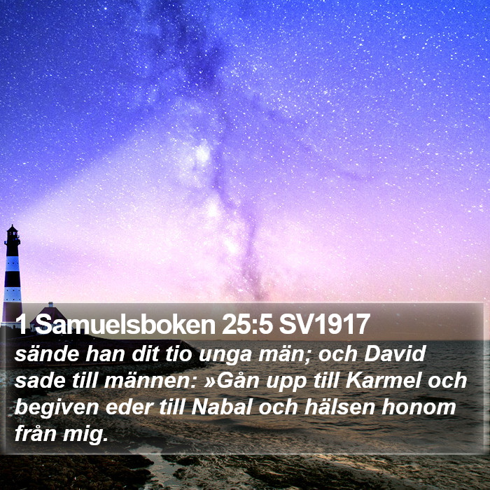 1 Samuelsboken 25:5 SV1917 Bible Study