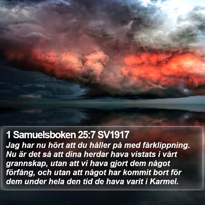 1 Samuelsboken 25:7 SV1917 Bible Study