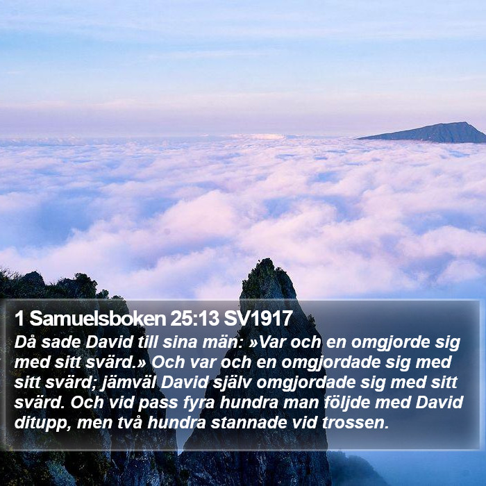 1 Samuelsboken 25:13 SV1917 Bible Study