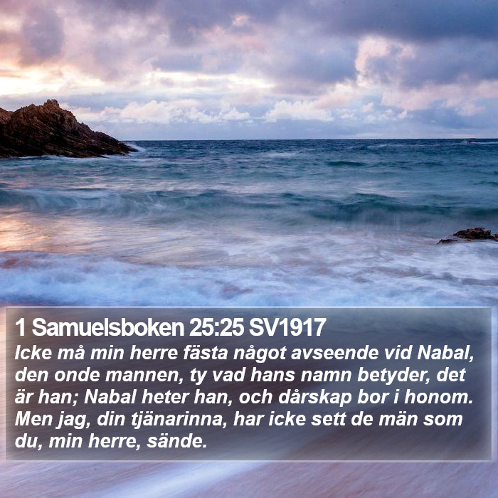 1 Samuelsboken 25:25 SV1917 Bible Study