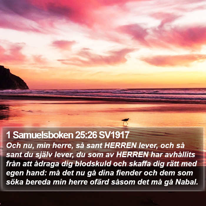 1 Samuelsboken 25:26 SV1917 Bible Study