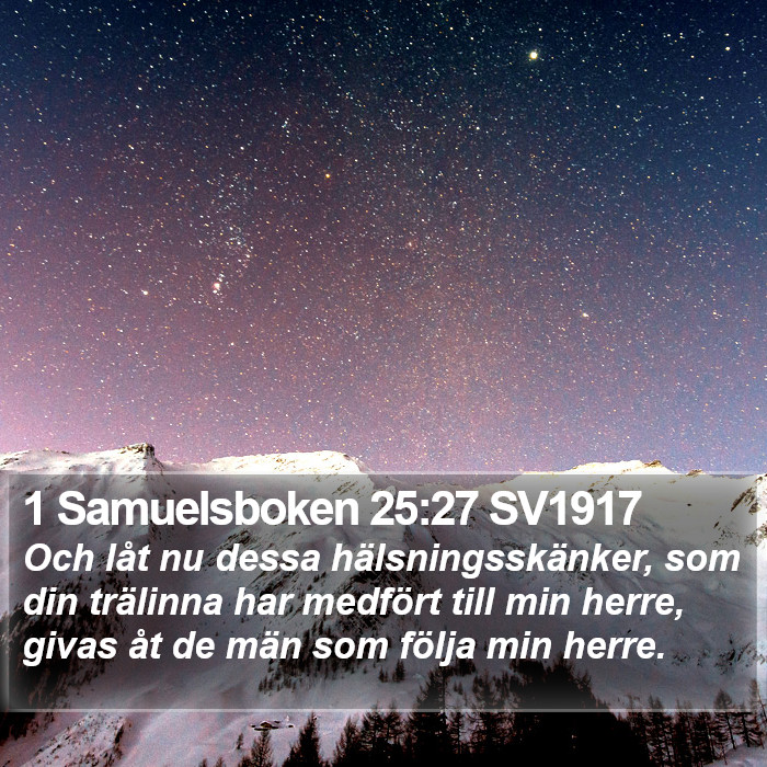 1 Samuelsboken 25:27 SV1917 Bible Study