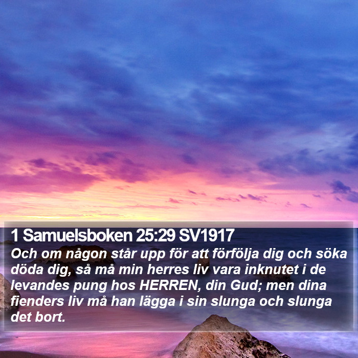 1 Samuelsboken 25:29 SV1917 Bible Study