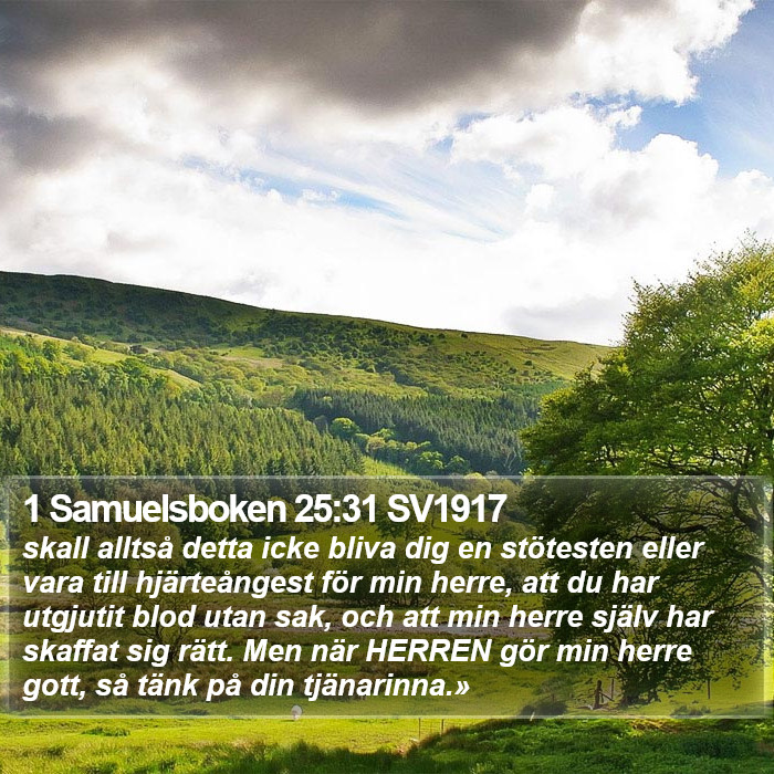 1 Samuelsboken 25:31 SV1917 Bible Study