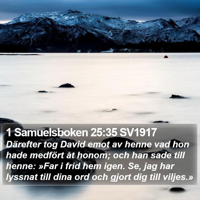 1 Samuelsboken 25:35 SV1917 Bible Study