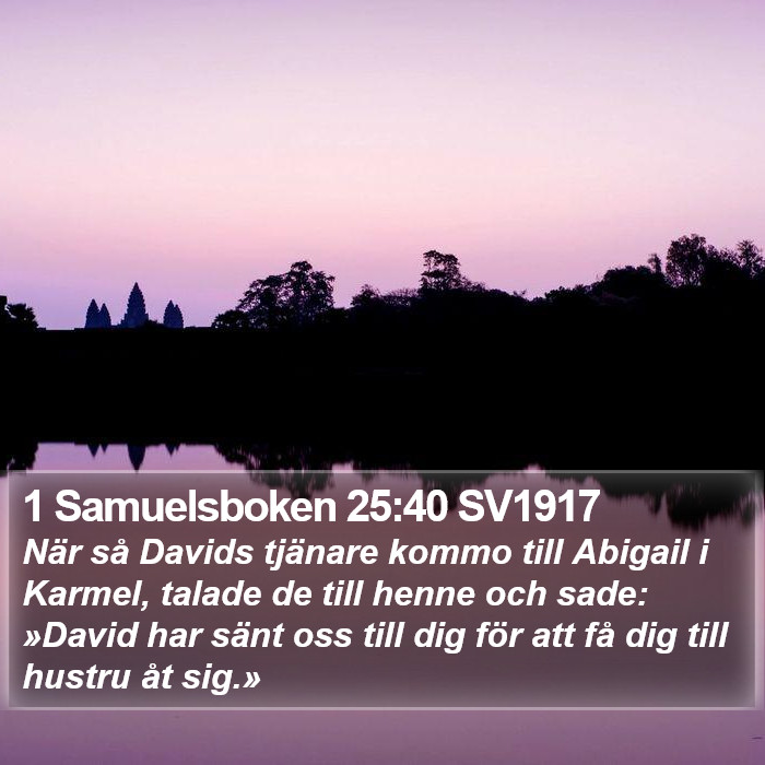 1 Samuelsboken 25:40 SV1917 Bible Study