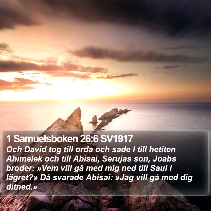 1 Samuelsboken 26:6 SV1917 Bible Study