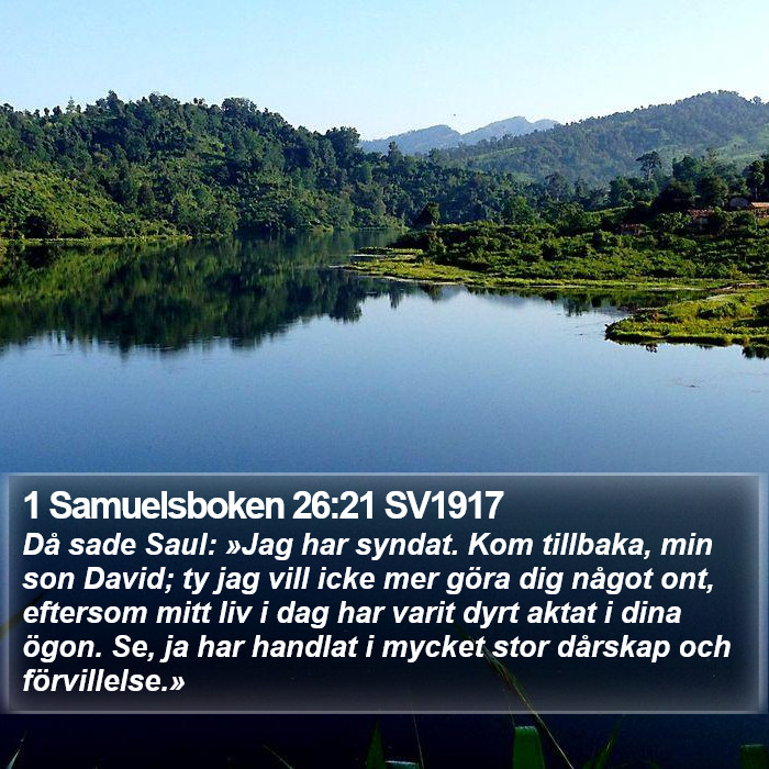 1 Samuelsboken 26:21 SV1917 Bible Study