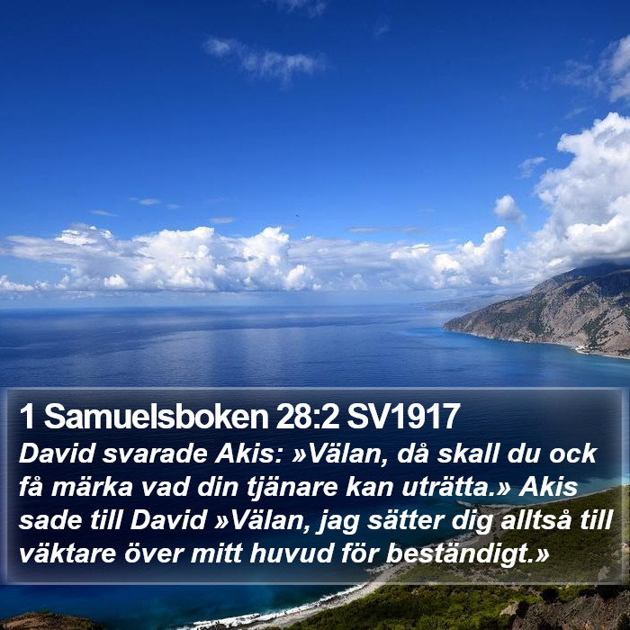 1 Samuelsboken 28:2 SV1917 Bible Study