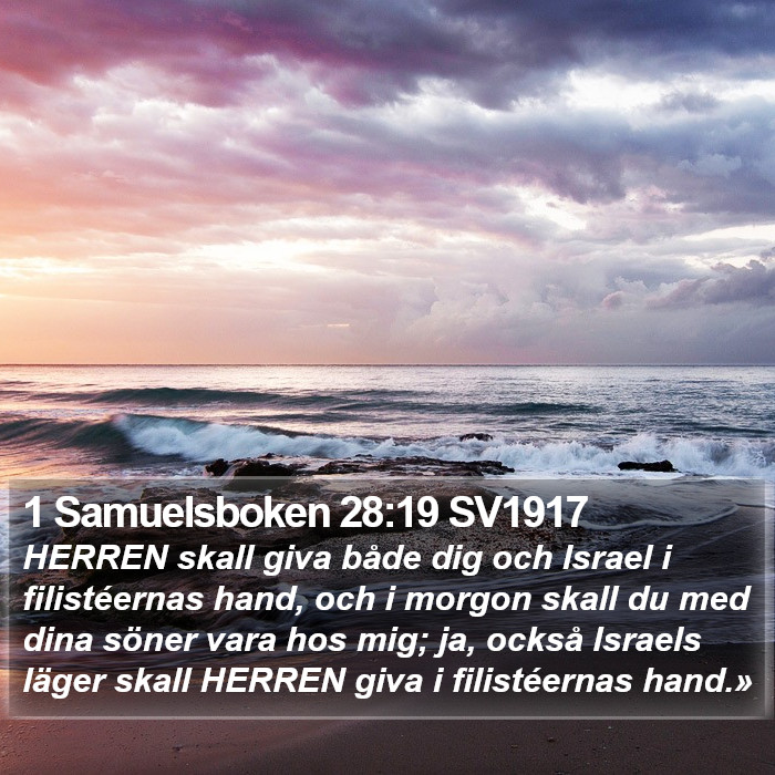 1 Samuelsboken 28:19 SV1917 Bible Study