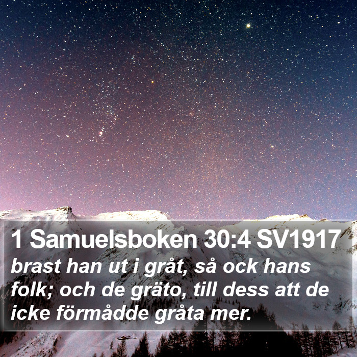 1 Samuelsboken 30:4 SV1917 Bible Study