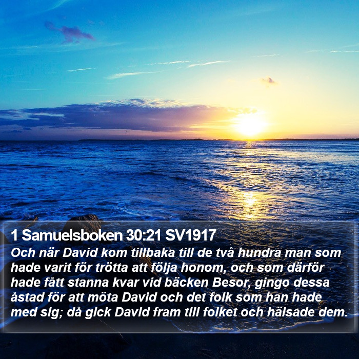 1 Samuelsboken 30:21 SV1917 Bible Study