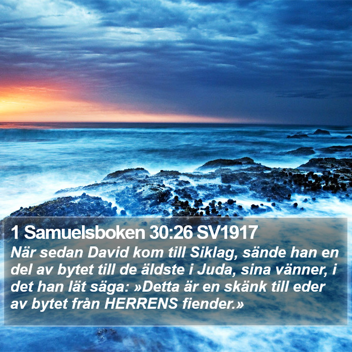 1 Samuelsboken 30:26 SV1917 Bible Study