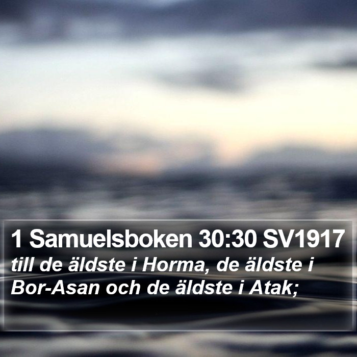 1 Samuelsboken 30:30 SV1917 Bible Study