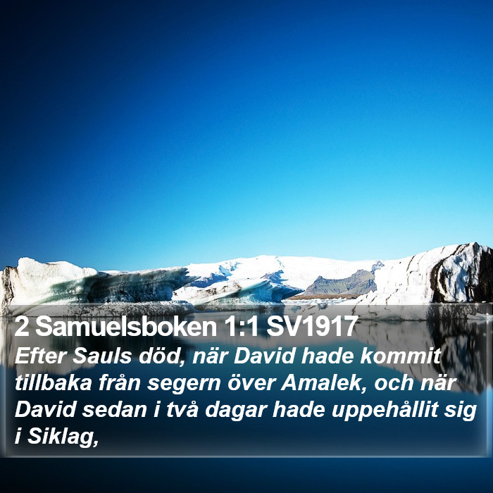 2 Samuelsboken 1:1 SV1917 Bible Study