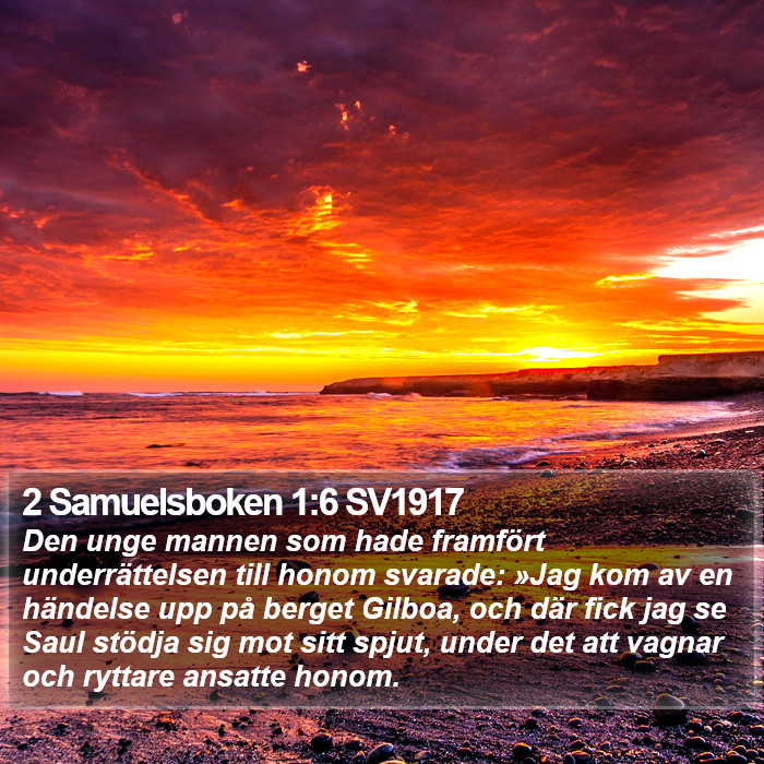 2 Samuelsboken 1:6 SV1917 Bible Study