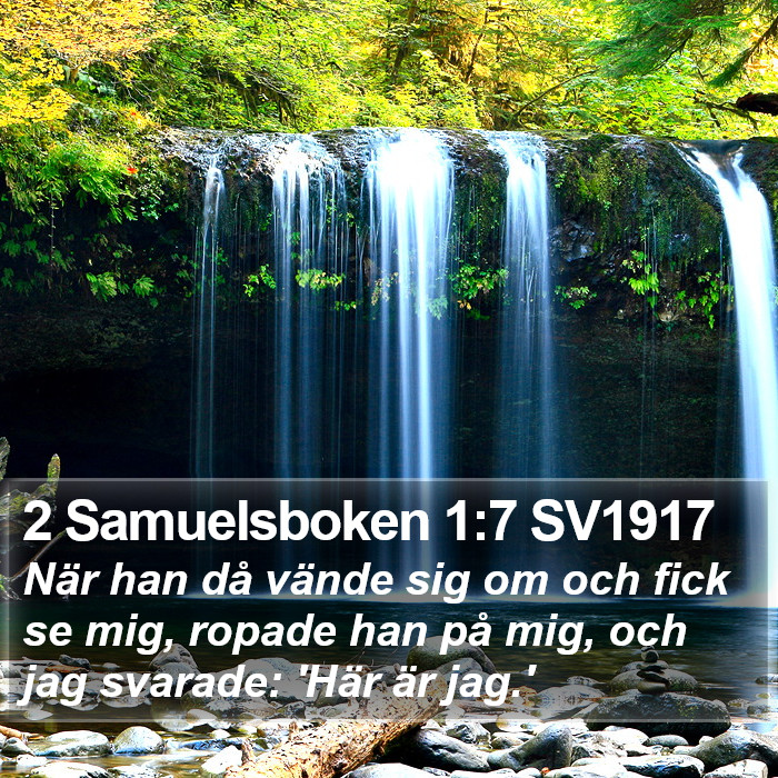 2 Samuelsboken 1:7 SV1917 Bible Study