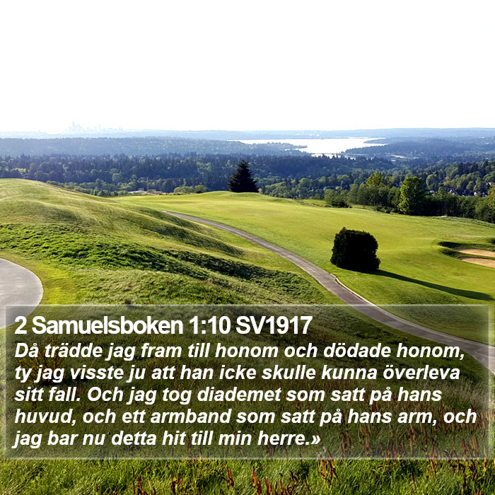 2 Samuelsboken 1:10 SV1917 Bible Study