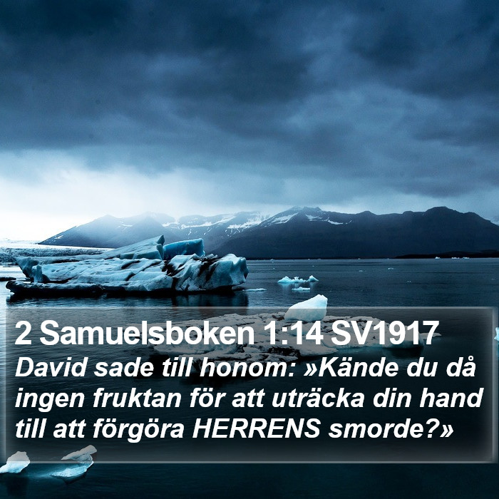 2 Samuelsboken 1:14 SV1917 Bible Study