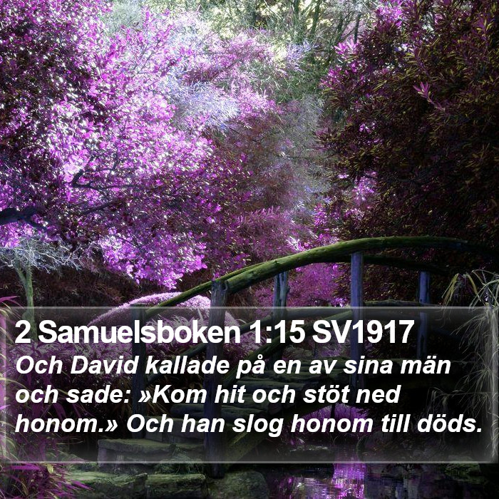 2 Samuelsboken 1:15 SV1917 Bible Study