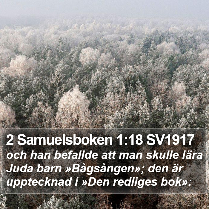 2 Samuelsboken 1:18 SV1917 Bible Study