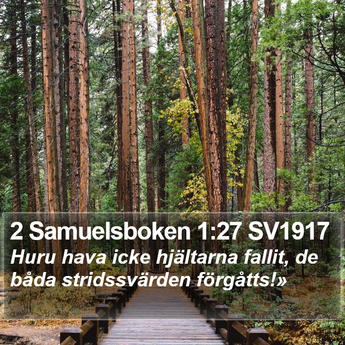 2 Samuelsboken 1:27 SV1917 Bible Study