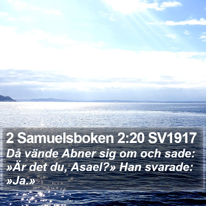 2 Samuelsboken 2:20 SV1917 Bible Study