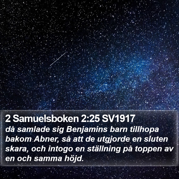 2 Samuelsboken 2:25 SV1917 Bible Study