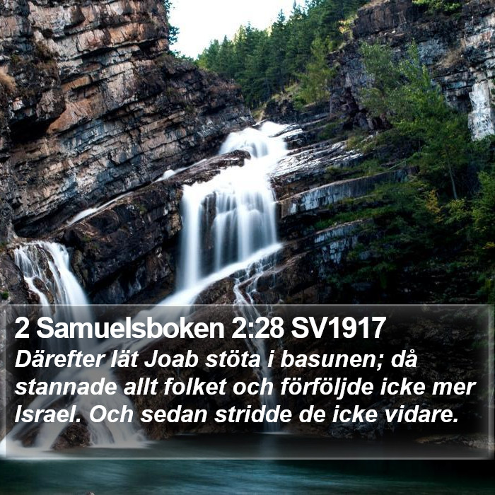 2 Samuelsboken 2:28 SV1917 Bible Study