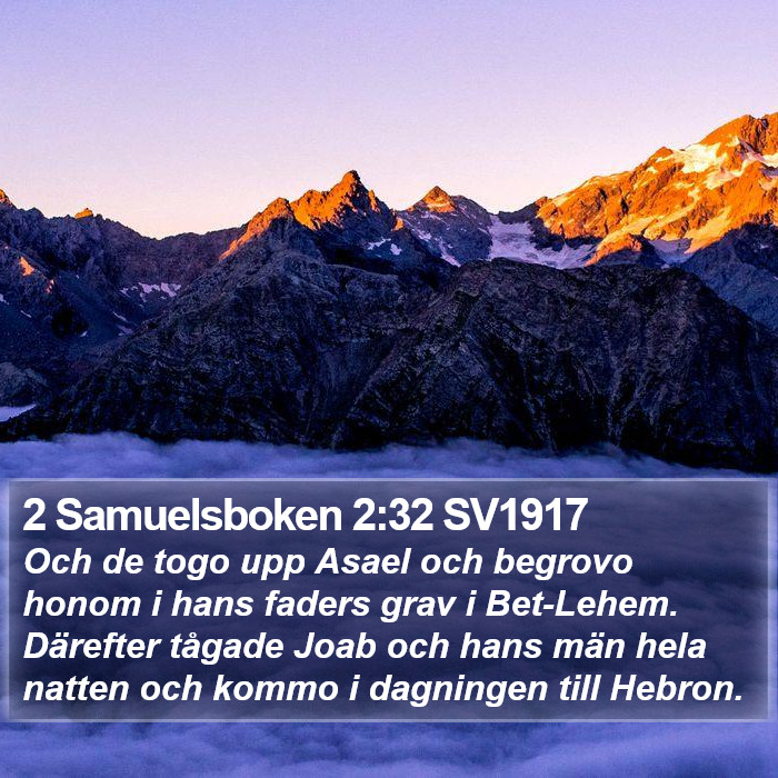 2 Samuelsboken 2:32 SV1917 Bible Study