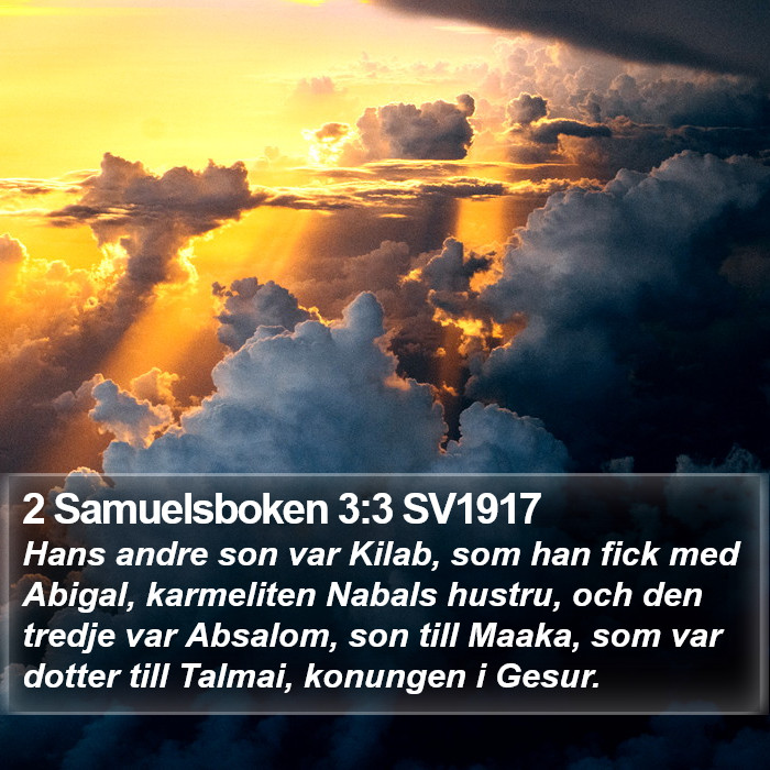 2 Samuelsboken 3:3 SV1917 Bible Study