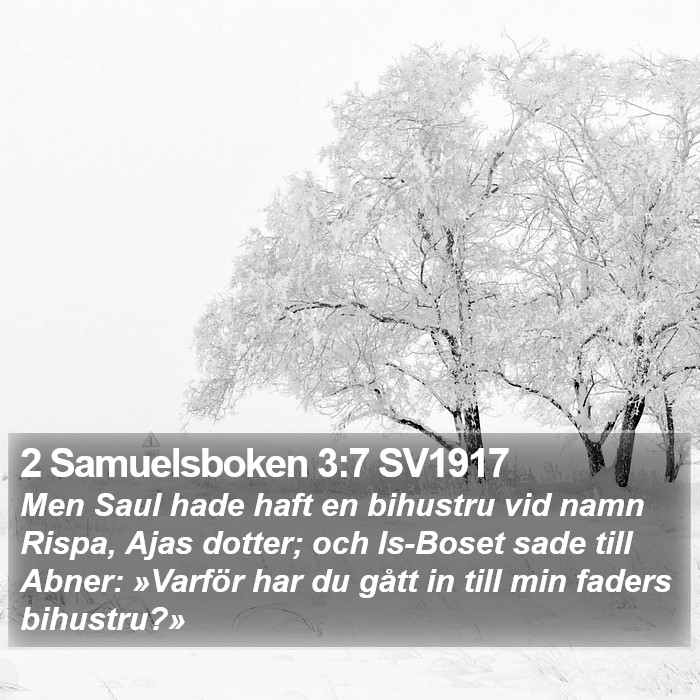 2 Samuelsboken 3:7 SV1917 Bible Study