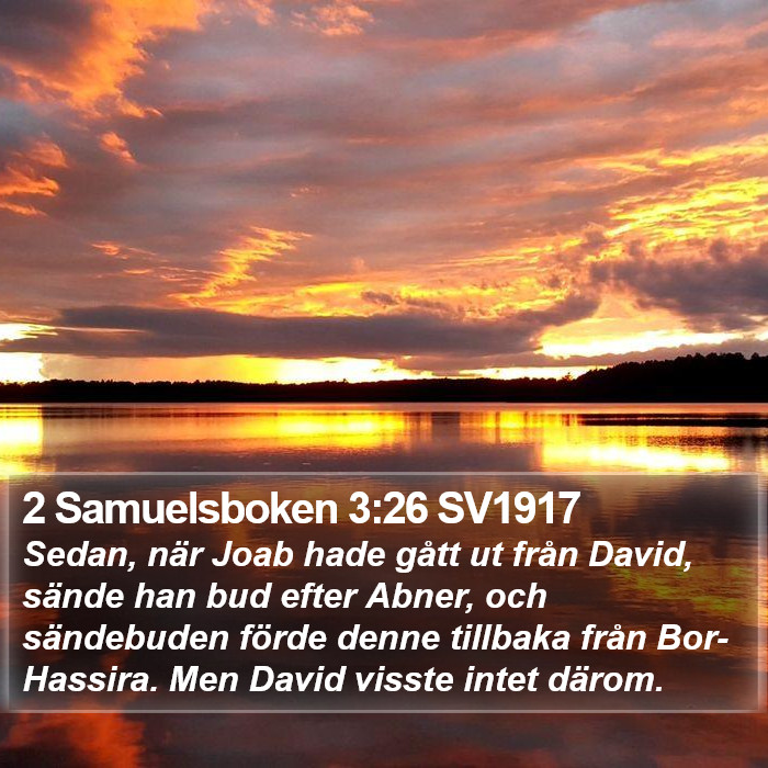 2 Samuelsboken 3:26 SV1917 Bible Study