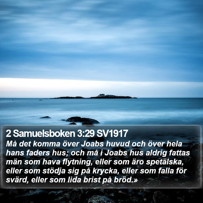 2 Samuelsboken 3:29 SV1917 Bible Study