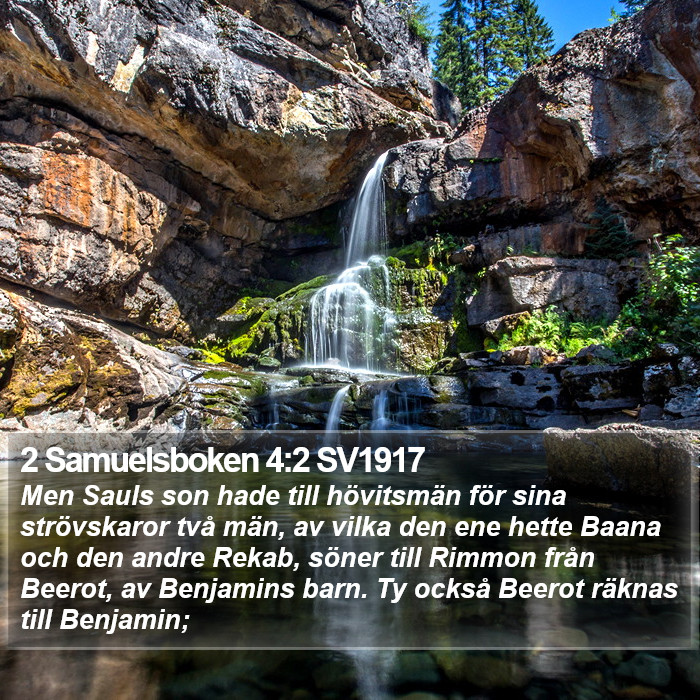 2 Samuelsboken 4:2 SV1917 Bible Study