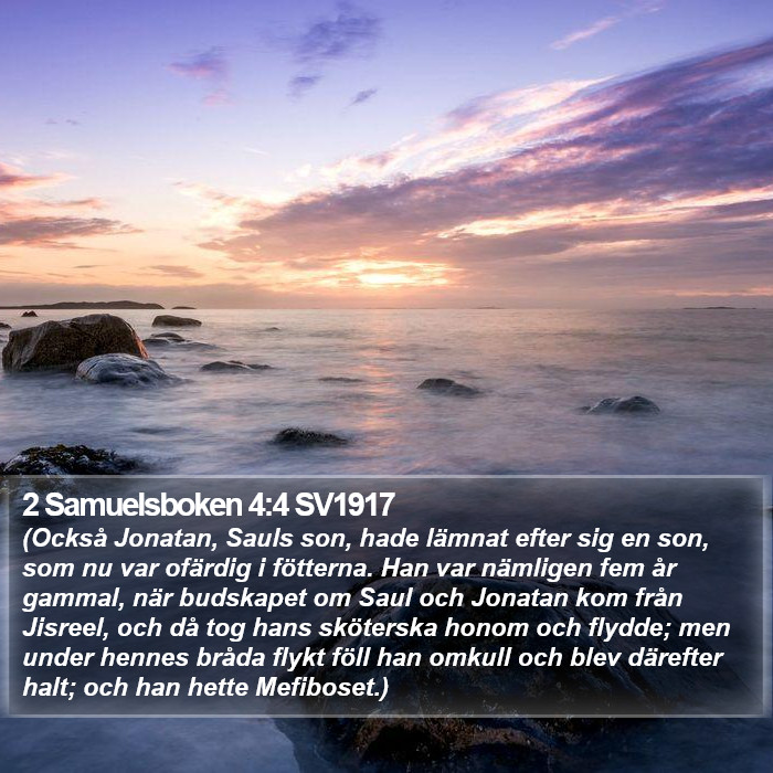 2 Samuelsboken 4:4 SV1917 Bible Study