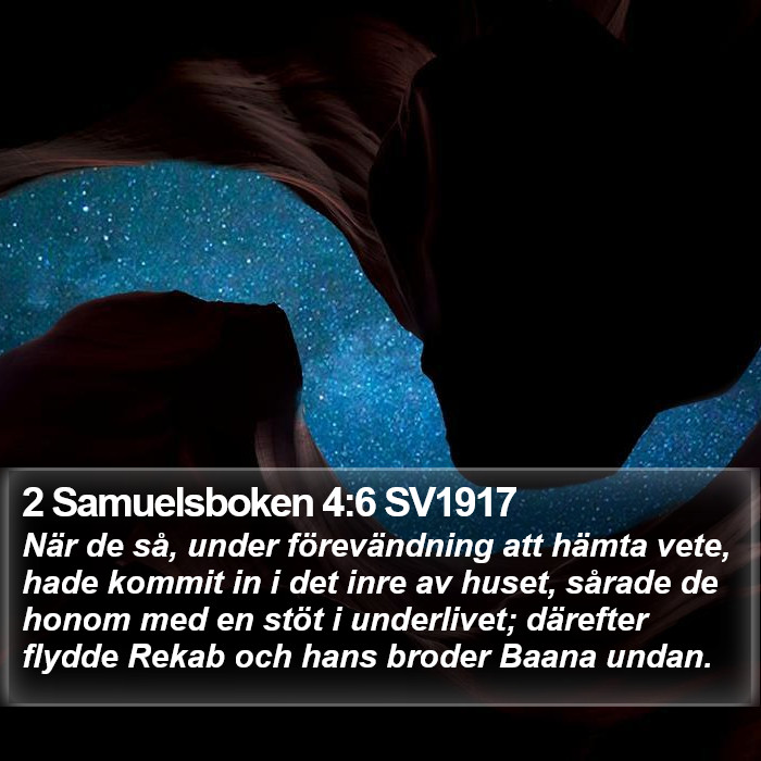 2 Samuelsboken 4:6 SV1917 Bible Study