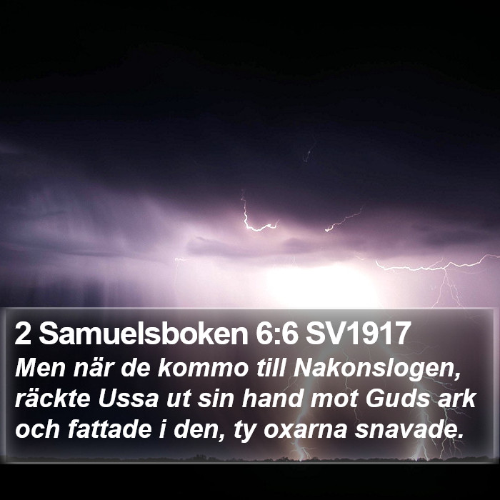 2 Samuelsboken 6:6 SV1917 Bible Study