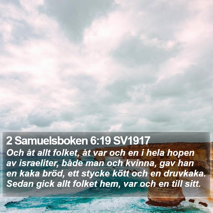 2 Samuelsboken 6:19 SV1917 Bible Study