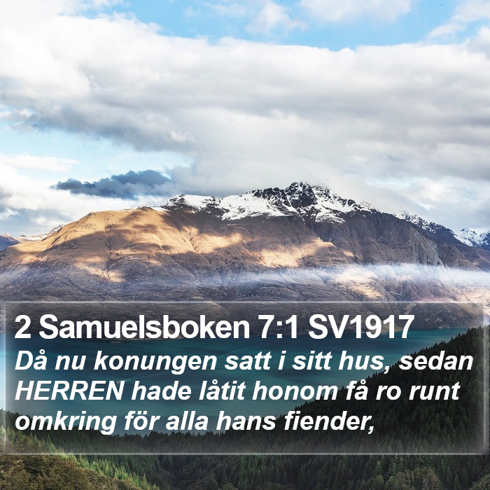 2 Samuelsboken 7:1 SV1917 Bible Study