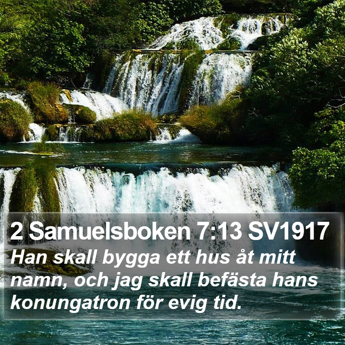 2 Samuelsboken 7:13 SV1917 Bible Study