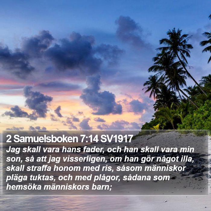 2 Samuelsboken 7:14 SV1917 Bible Study